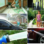SEDOL 75FT Expandable Garden Hose Pipe Extra Strength Flexible Expanding Water Hose with 7-Function Spray Gun and Universal 1/2" & 3/4" Brass Fittings No-Kink Lightweight Hosepipe