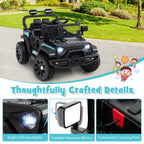 SEDOL 12V Electric Ride-On Truck for Kids with Parental Remote Control Dual 25W Motors All-Terrain Shock Absorbers LED Headlights and Soft-Start Safety System