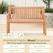 Solid Wood Garden Bench – Outdoor Seating with Curved Armrests & Backrest