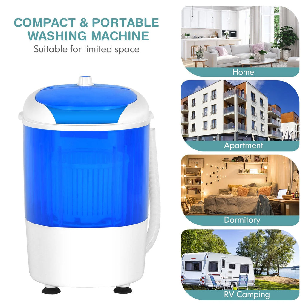2-in-1 Mini Washer & Spin Dryer – Portable Semi-Auto Laundry for Flats, RVs, Dorms
