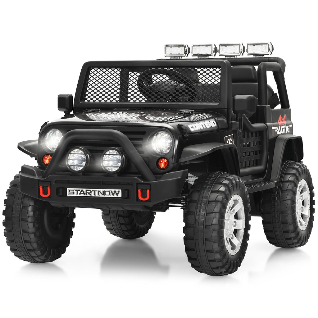 SEDOL 2-Seater Kids Ride-On Truck 12V Battery Powered Electric Car with Parental Remote Control Spring Suspension Rocking Mode and Bluetooth/USB Audio – 50kg Capacity