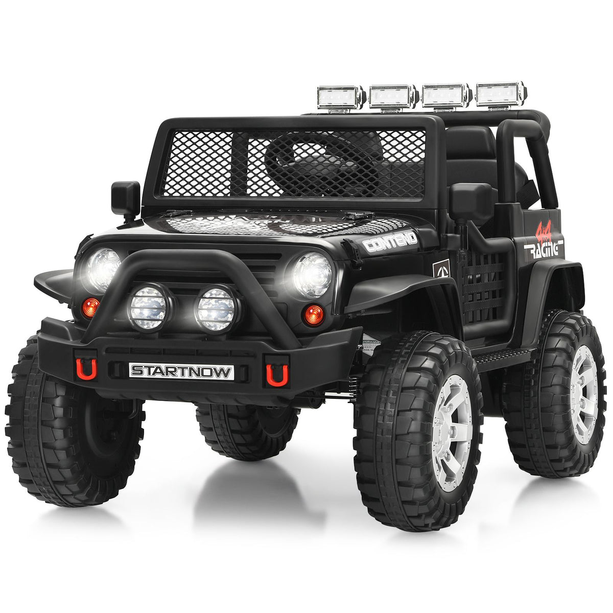 SEDOL 2-Seater Kids Ride-On Truck 12V Battery Powered Electric Car with Parental Remote Control Spring Suspension Rocking Mode and Bluetooth/USB Audio – 50kg Capacity