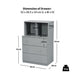 3-Drawer Dresser with 2 Open Compartments for Living Room Bedroom