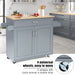 Rolling Kitchen Storage Trolley with Adjustable Shelf and Drawer