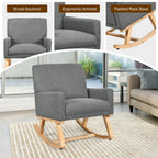 Fabric Upholstered Recliner Rocking Chair Armchair Lounge Sofa Seat Relax Rocker
