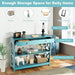 3-Tier Console Table with 1 Drawer and 2 Storage Shelves