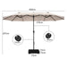 4.5m Double-Sided Outdoor Garden Parasol