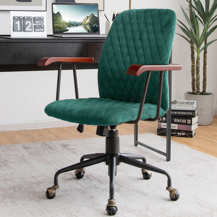 Adjustable Velvet Rocking Leisure Chair with Padded Seat