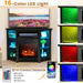 Corner TV Stand with Fireplace Insert and LED Lights