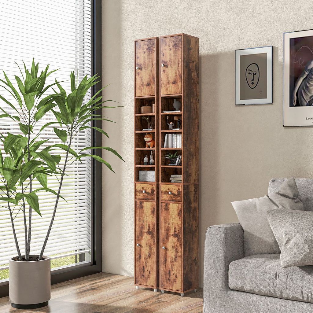180CM Tall Freestanding Bathroom Cabinet with 2 Doors and 1 Drawer