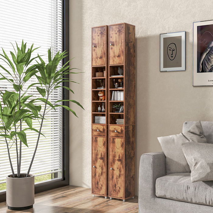 180CM Tall Freestanding Bathroom Cabinet with 2 Doors and 1 Drawer