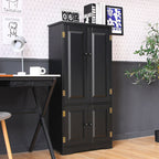 Antique Wooden Storage Cabinet Cupboard Shelf