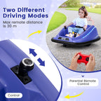 SEDOL 12V High-Performance Kids Bumper Car with 360° Zero-Turn Dual Joysticks 30m Parental Remote Override and Shock-Absorbing Elastic Bumper