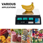 30–40kg  Digital Price Computing Scale – Vegetable & Retail Weighing Scale with Backlit LCD Display, 5g Precision & UK Plug – Silver & Black