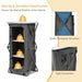 3-Tier Folding Camping Storage Cabinet with Side Pockets and Carry Bag