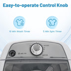 2-in-1 Mini Washer & Spin Dryer – Portable Semi-Auto Laundry for Flats, RVs, Dorms