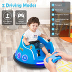 SEDOL 12V High-Performance Kids Bumper Car with 360° Rotation Parental Remote Control Wireless Bluetooth Audio and LED Light Show – 30kg Capacity