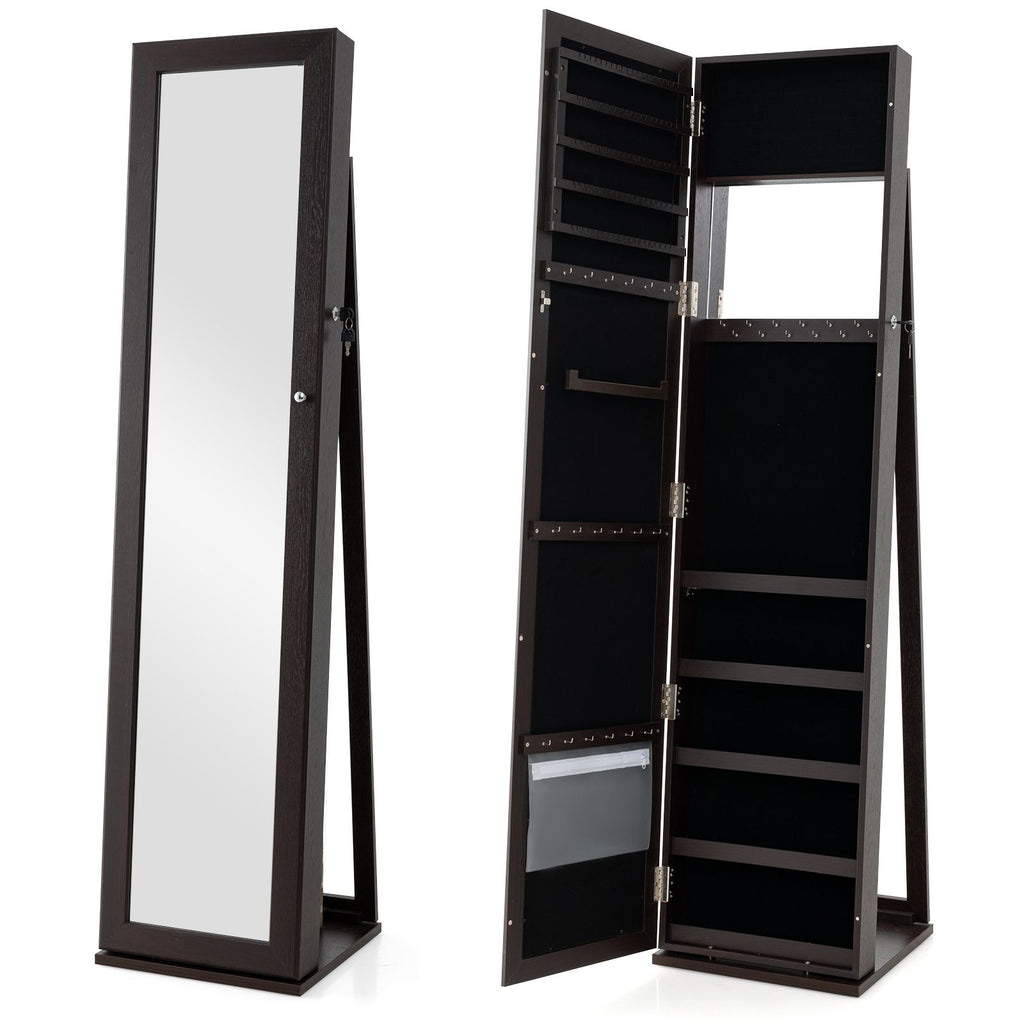 3-In-1 Mirrored Jewellery Armoire with Display Shelves