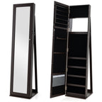 3-In-1 Mirrored Jewellery Armoire with Display Shelves
