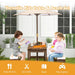 Kids Picnic Table with Cushions & Adjustable Umbrella – Fir Wood Play Table for 4