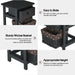 Bedside Table Made of Paulownia Wood in Country House Style