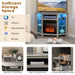 Corner TV Stand with Fireplace Insert and LED Lights