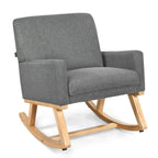 Fabric Upholstered Recliner Rocking Chair Armchair Lounge Sofa Seat Relax Rocker