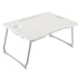 Foldable Laptop Bed Desk – Portable Ivory White Lap Table with Drawer, Cup Holder & Tablet Slot