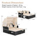 Rattan Daybed with Retractable Canopy, Cushions & Side Trays