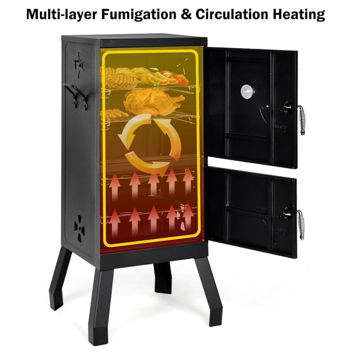 2-Layer Vertical Charcoal Smoker Oven