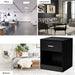 2-Tier Nightstand with Drawer and Open Component