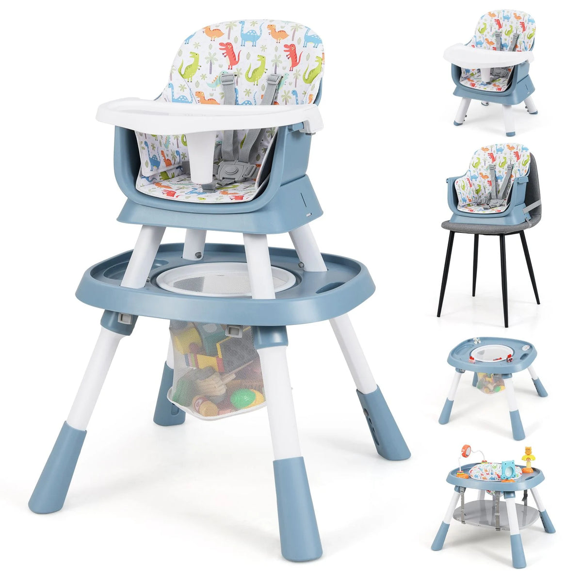 SEDOL 16-in-1 "Ultimate Explorer" High Chair & Activity Center — Convertible Sensory Station, Building Block Table, Booster Seat, and High Stool with 360° Rotating Seat – 6-36 Months