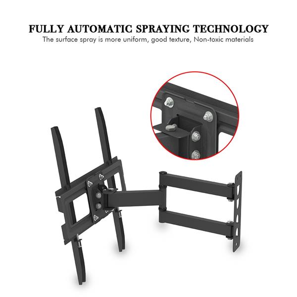 TV Stand for 32–65 Inch Screens – Single Arm Swivel Mount with Small Base, Tilt & Height Adjustable Bracket
