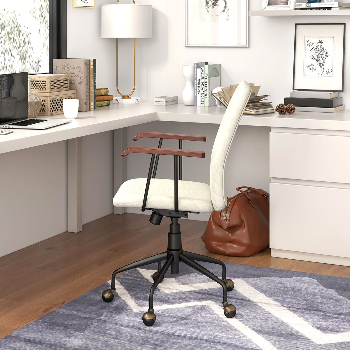 Adjustable Velvet Rocking Leisure Chair with Padded Seat