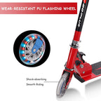 Aluminium Folding Stunt Scooter with LED Wheels – Kids T-Bar Kick Scooter