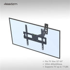 TV Stand for 32–65 Inch Screens – Single Arm Swivel Mount with Small Base, Tilt & Height Adjustable Bracket