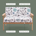 2-Seater Wooden Upholstered Loveseat with Rubber Wood Armrests