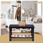 3-Tier Bamboo Shoe Bench for Entryway