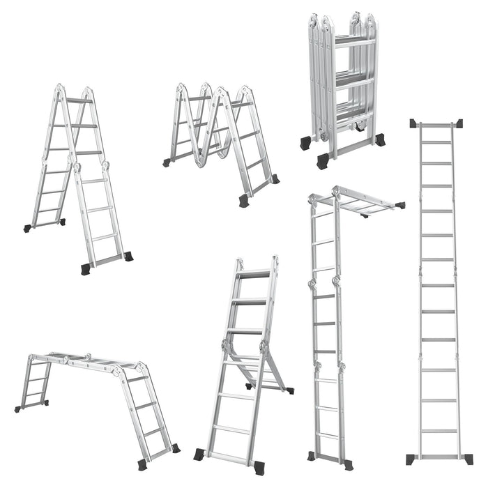 7-In-1 Folding Multi-Purpose Extension Aluminum Ladder