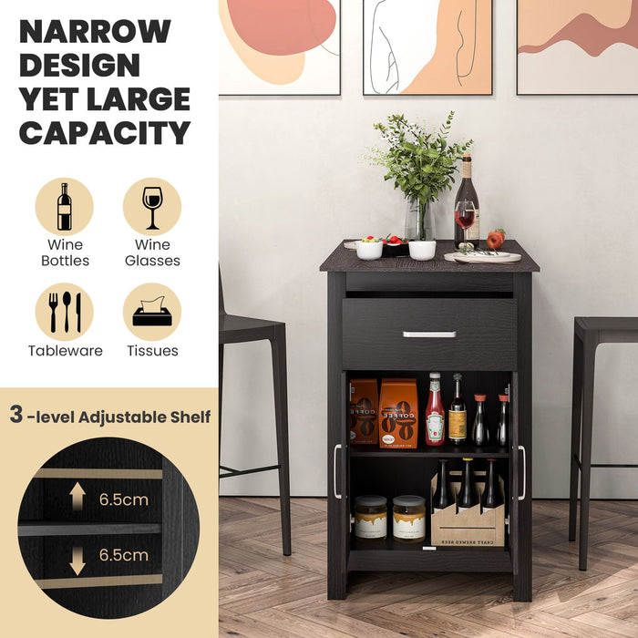 Counter Height Table with Storage Rectangular Pub Dining Table