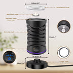 SEDOL 4-in-1 Electric Milk Frother and Warmer 600ml Automatic Hot Cold Foam Maker for Coffee Cappuccino Latte Hot Chocolate Non-Stick Quiet Milk Steamer