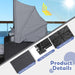 Rattan Daybed with Retractable Canopy, Cushions & Side Trays