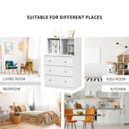 3-Drawer Dresser with 2 Open Compartments for Living Room Bedroom