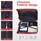 4-Piece Luggage Set with Handbags & Toiletry Kit – Durable Hard Shell Suitcases 18"/20"/24"/28" with Spinner Wheels, Travel Tote & Wash Bag – Red