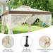 10x10ft Double-Tier Garden Gazebo with Vented Roof