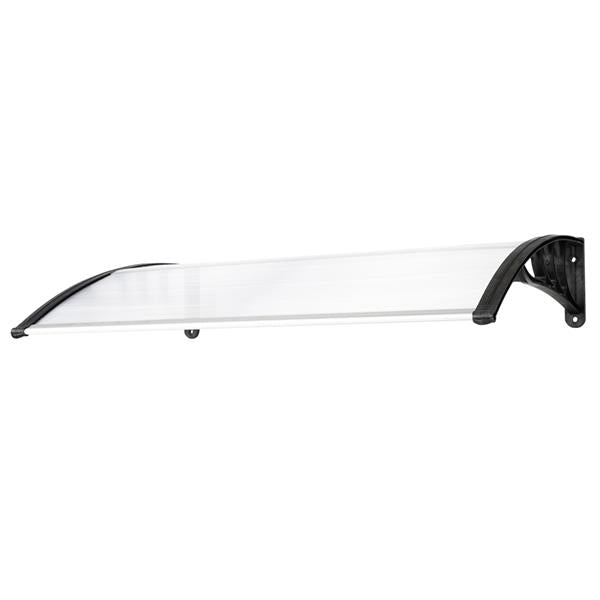 120x80cm Door Canopy – Outdoor Rain Cover Awning for Front Door, Window or Patio (White/Black)