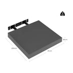 SEDOL Floating Wall Shelf Dark Grey Wooden Storage Rack for Books CD Display Floating Bookshelf for Kitchen Living Room Bedroom Wall Decor Home Office Organizer