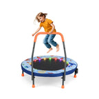 SEDOL 90cm Folding Mini Trampoline for Kids | Silent Springless Rebounder with LED Sensory Lights & Padded Safety Cover | Heavy-Duty Toddler Bouncer with Foam Handle for Indoor and Outdoor Play