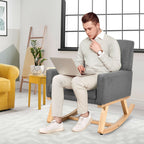 Fabric Upholstered Recliner Rocking Chair Armchair Lounge Sofa Seat Relax Rocker