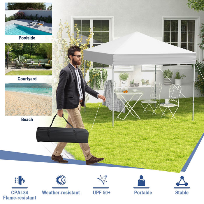 2x2m Pop-Up Canopy Tent with Adjustable Height